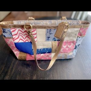 •SOLD• Authentic Coach Patchwork Shoulder Bag